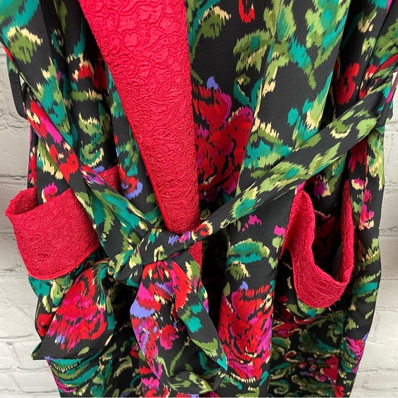 VICTORIA'S SECRET Vintage Floral Belted Long Robe size PS - Picture 4 of 5